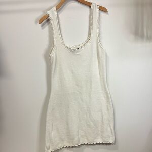 Elegant White Knit Dress